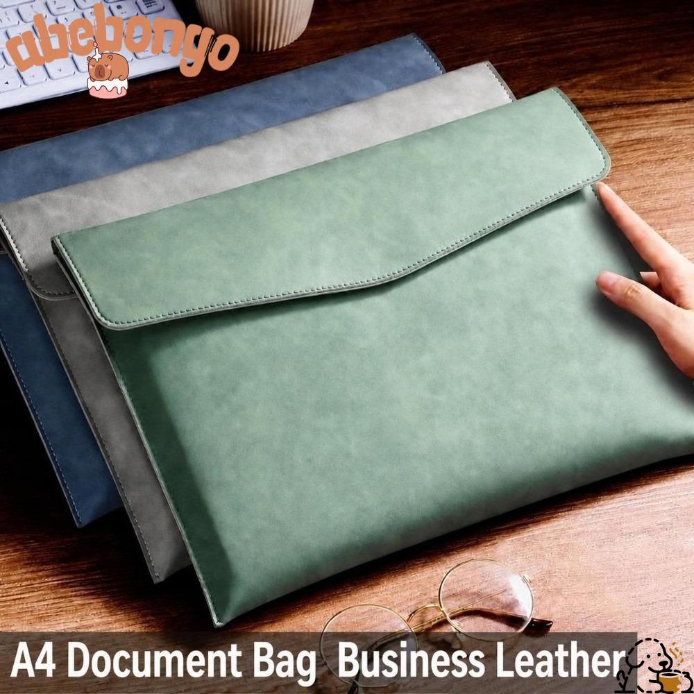 ABEBONGONONY 6 Túi đựng hồ sơ A4, Da PU A4 / A5 Phong bì tài liệu, Chống thấm nước Snap Closure Soft