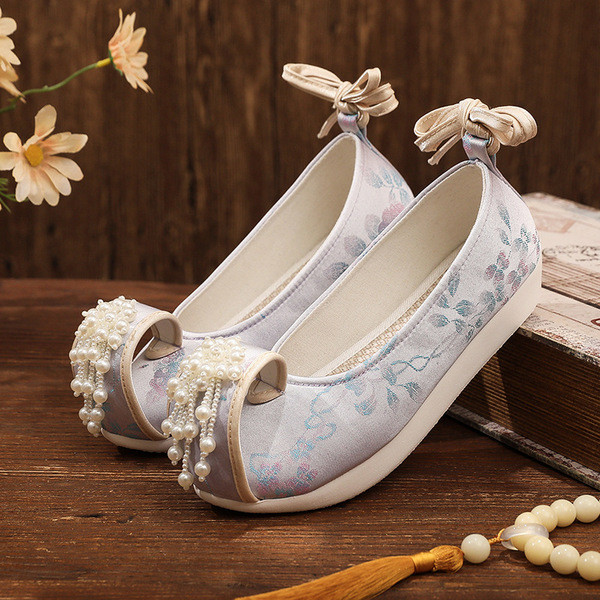 Chunxi Cloud Toe Đính Hạt Cổ Retro Cloud-Deng Cloud Shoes Cloud Toe Giày Cổ Trang Phục Hanfu Giày Nh