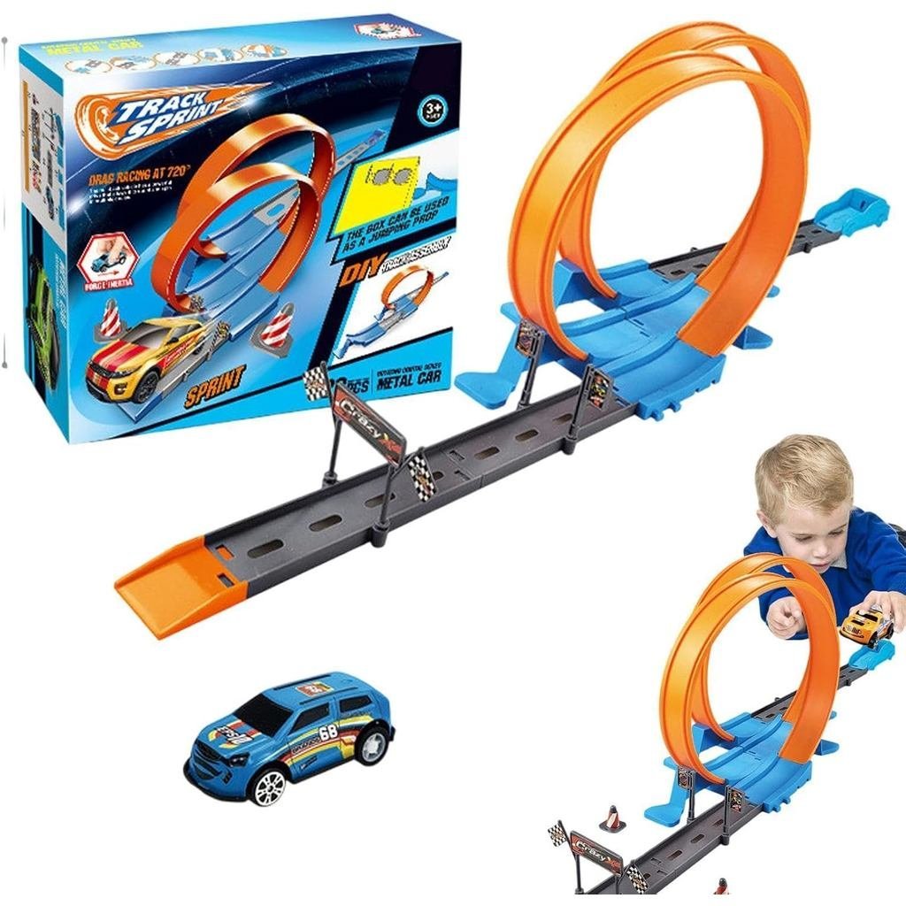 Flexible Track Toy Car,Flexible Press and Go Car Toys for Kids - Tracks Toy, Funny Road Games for Ch