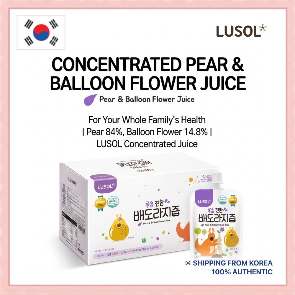 [HÀN QUỐC] Nước ép hoa lê & bóng bay Lusol Pure Hàn Quốc 100ml (+ Quà tặng miễn phí)
