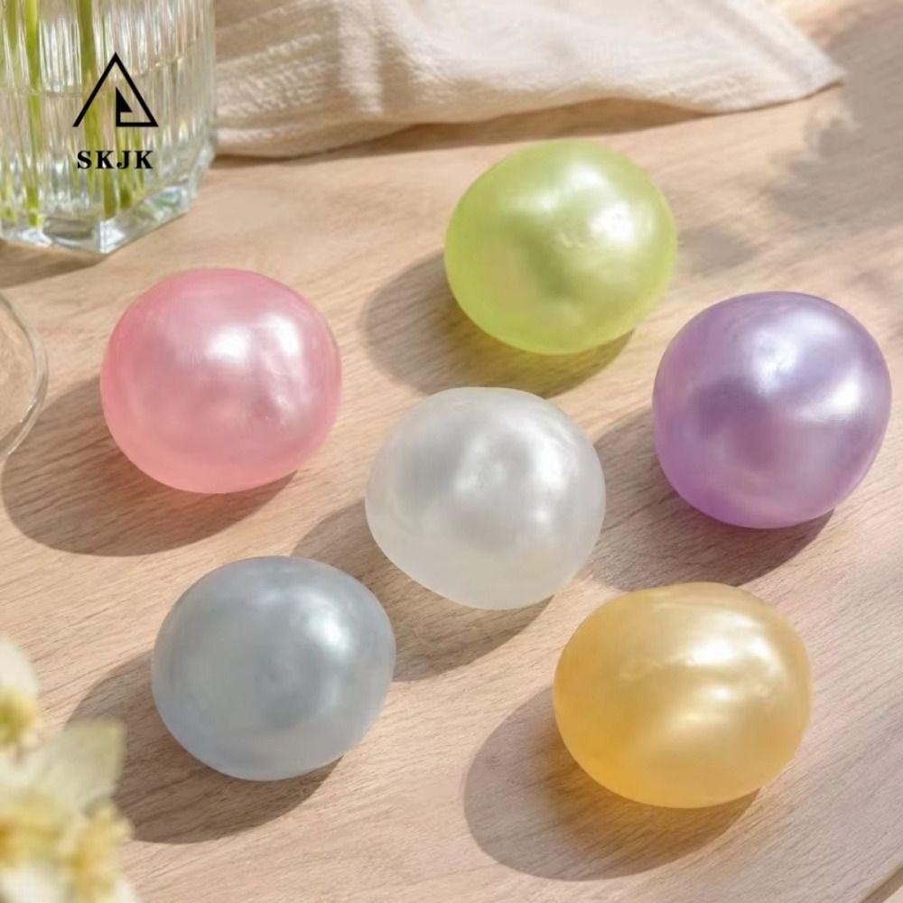 SKJK Dầu Dừa Squishy Ball, Bóng Xanh Trong Suốt Đồ Chơi Bóp Nhanh, Di Động Mềm Trong Suốt Jelly Đồ C