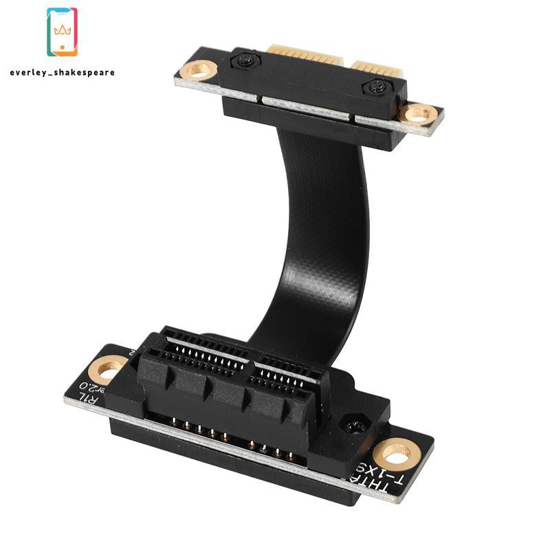 Cáp nâng PCIE X1 Dual 90 độ Góc phải PCIe 3.0 X1 sang X1 Cáp nối dài 8Gbps PCI Express 1X Riser Card
