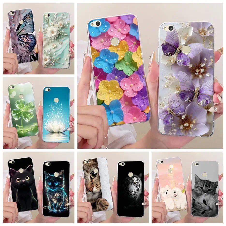 Dành Cho Huawei P8 Lite 2017 Ốp Lưng PRA-LA1 PRA-LX1 Hoa Mới Họa Tiết Bướm Vỏ Silicon Mềm Cho Huawei