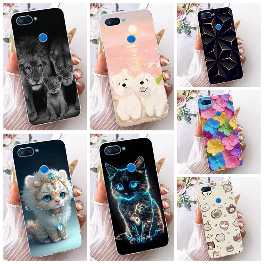 Dành Cho Xiaomi Mi 8 Lite Ốp Lưng Hoạt Hình Dễ Thương Họa Tiết TPU Mềm Silicon Ốp Lưng Cho Xiaomi Mi