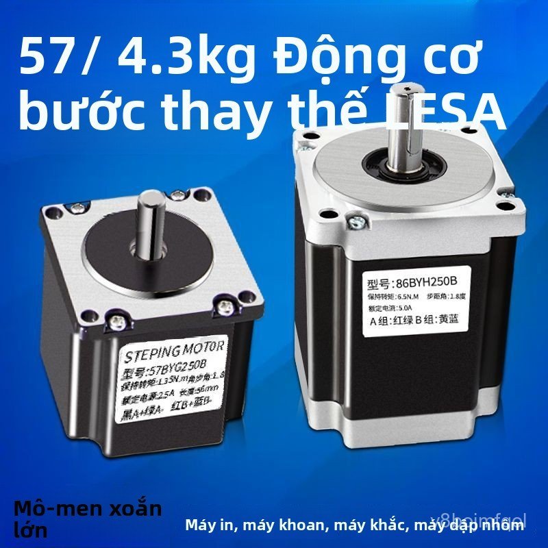Motor bước 2 pha driver DM860 tốc độ cao mô men lớn 57 86BYG250.2N.8N