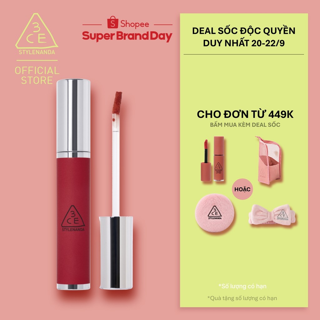 Son kem bùn mịn lì 3CE Hazy Lip Clay