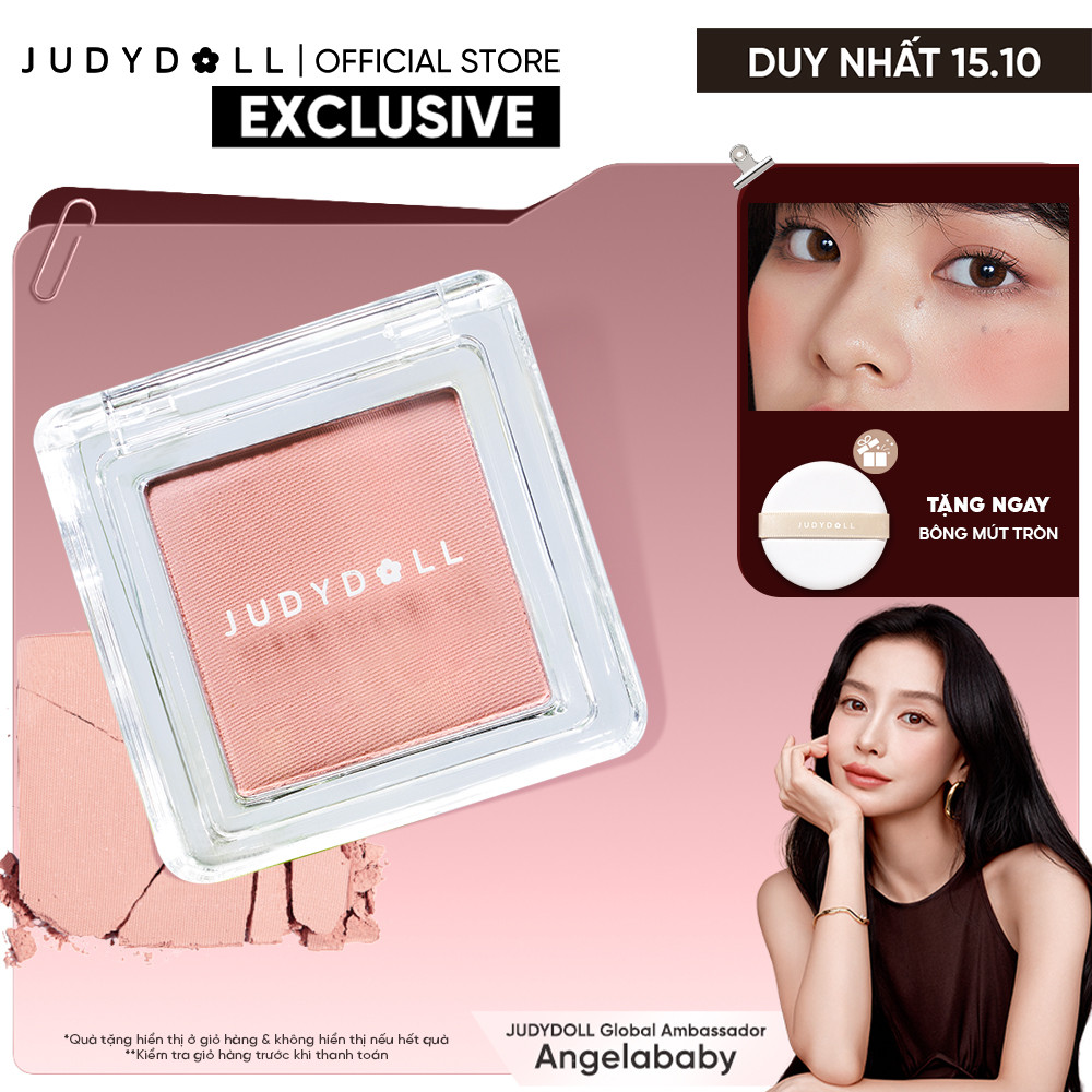 Phấn Má Hồng Đơn Sắc JUDYDOLL Blush Powder Mịn mờ Chuẩn màu Tiệp da Bền màu 2g