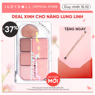 [MỚI] Bảng Phấn Mắt JUDYDOLL 8g 6 Màu Tự Nhiên Lâu Trôi Bám Màu Đa Sắc Màu Lì Kết Hợp Kèm Ô Nhũ Lấp Lánh
