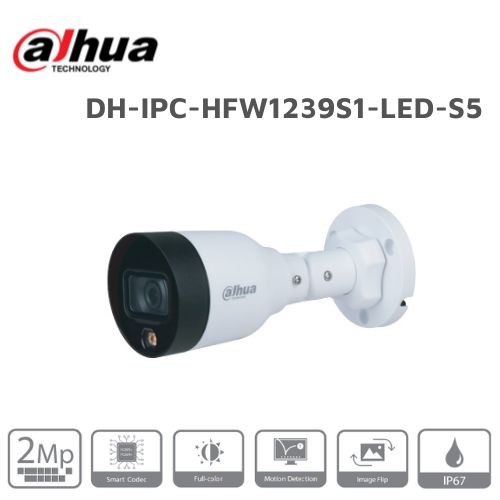 Camera IP 2.0 Megapixel DAHUA DH-IPC-HFW1239S1-LED-S5 -Cam Kết Hàng Chính Hãng