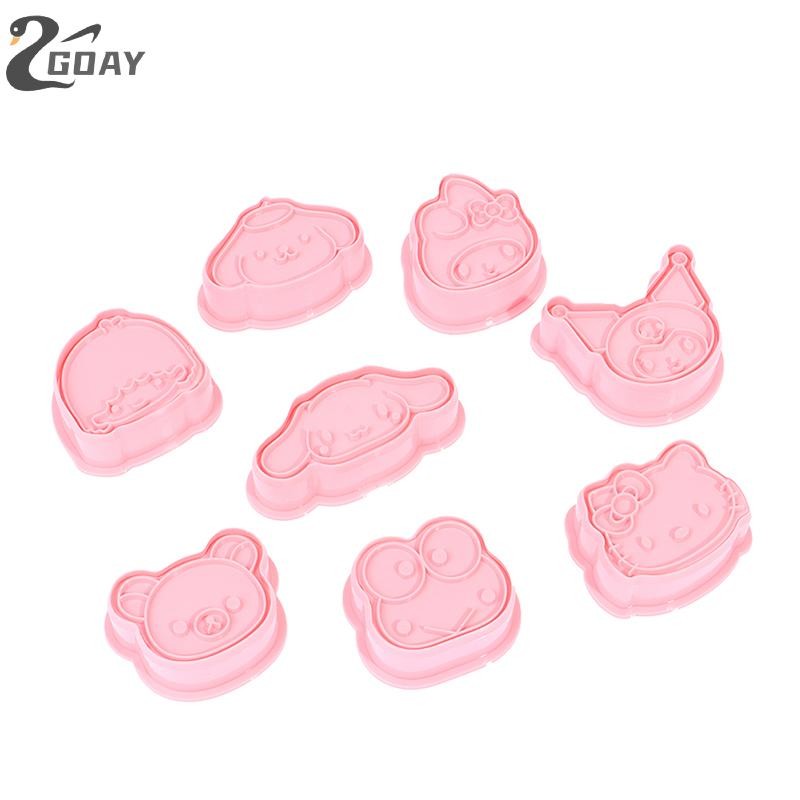 GOAY 8 Cái / bộ 3D Hoạt Hình Cookie Cắt Cookie Cookie Bộ Cắt Cookie Tùy Chỉnh Khuôn Cookie Báo Chí D
