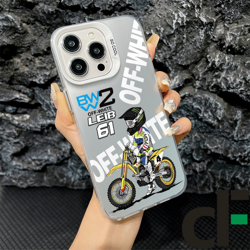 Ốp Lưng iPhone phim hoạt hình xe đạp mô tô Nhám Chống Sốc Bảo Vệ Camera - iP 12/13/14/15/16/17/Air/P