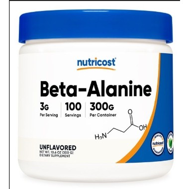 [Chính hãng] NUTRICOST BETA ALANINE POWDER 300GRAM | Tăng Cường Sức Mạnh, Tập Trung
