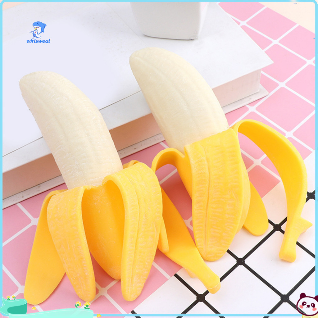 Đồ chơi chuối đàn hồi xoáy Đồ chơi chuối Pinch chuối 3 món Bộ đồ chơi giảm căng thẳng chuối dành cho