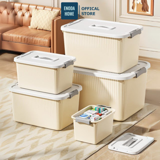  Thùng Nhựa Đựng Đồ Đa Năng ENODA HOME Hộp Đựng Đồ Có Nắp Quai Cài Chắc Chắn Kích Thước Đa Dạng Q110 