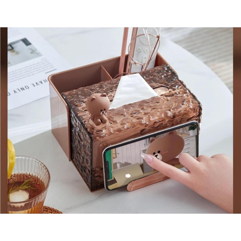 Hotsale productsLINE FRIENDS Tissue Storage Box Living Room Tissue Box Paper Box Toilet Tissue Box W