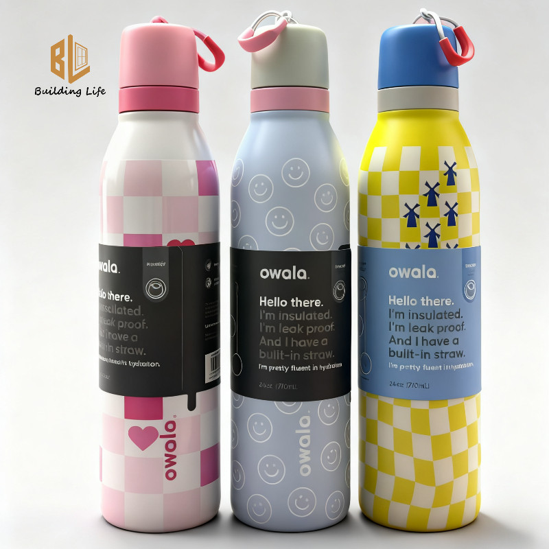 3 kiểu Owala Freesip Twist 24oz 710ml Bình nước bằng thép không gỉ cách nhiệt có ống hút uống đôi Ốn