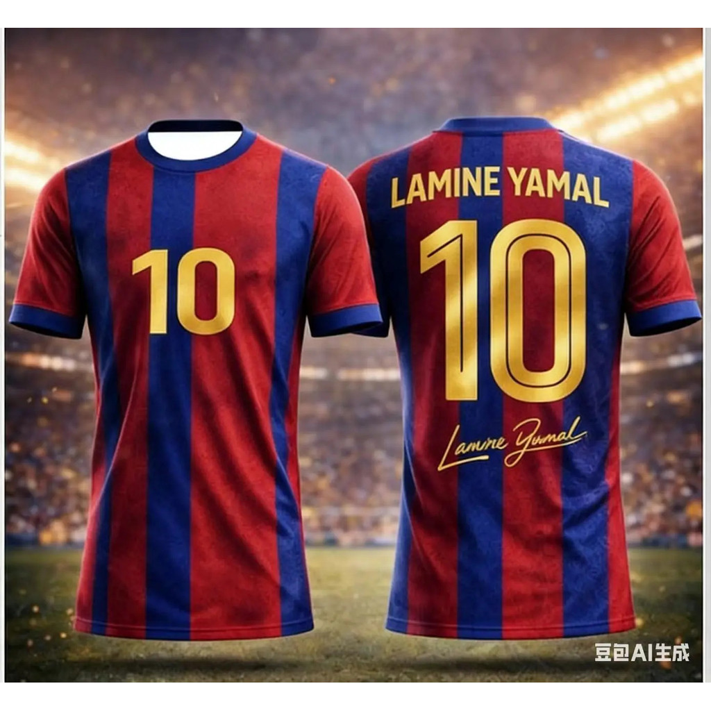 2026 Mới Lamine Yaman 3D In Hình Quạt Bóng Đá Jersey Thể Thao Áo Thoáng Khí Nhanh Khô Cho Mùa Hè Ngoài Trời Mặc