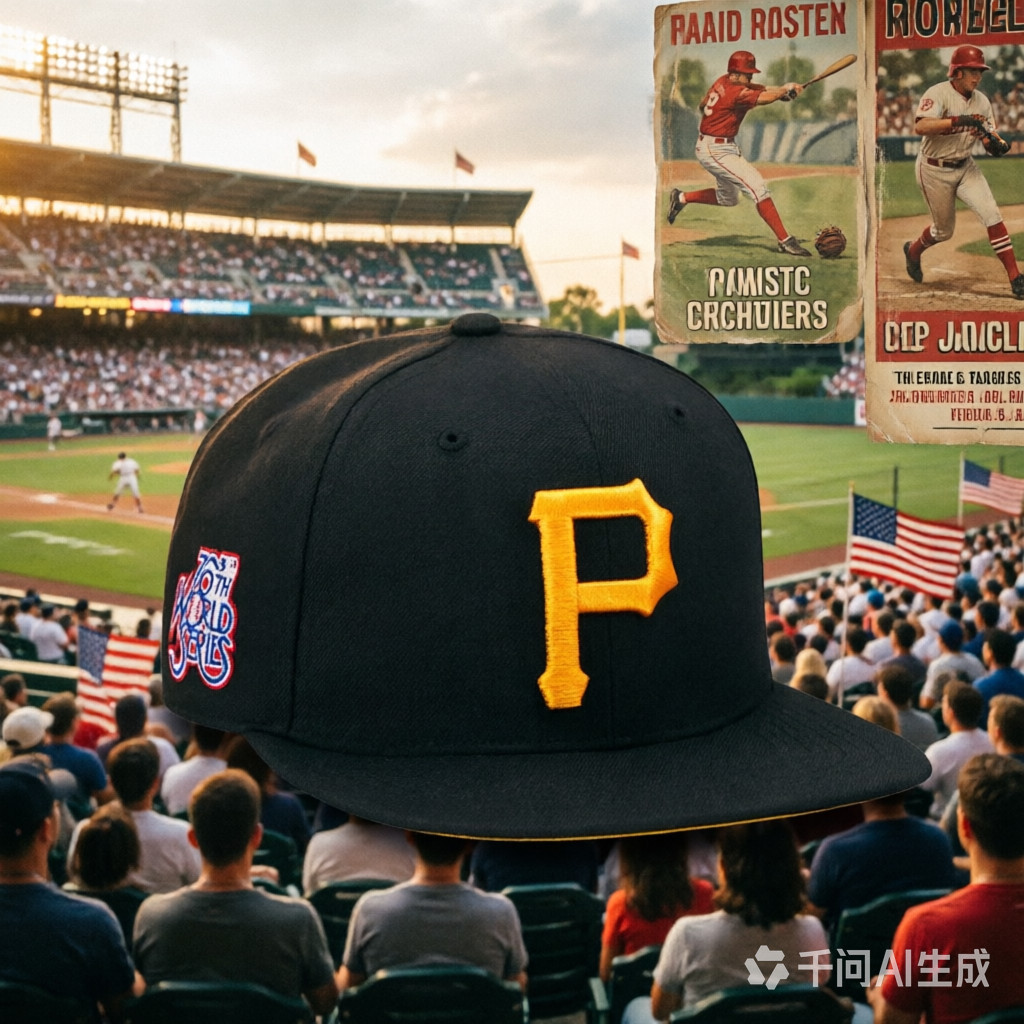 Bán 47Brand Pittsburgh Cướp Biển 76th World Series Snapback Cap Có Thể Điều Chỉnh Đen Chắc Chắn Bắn 