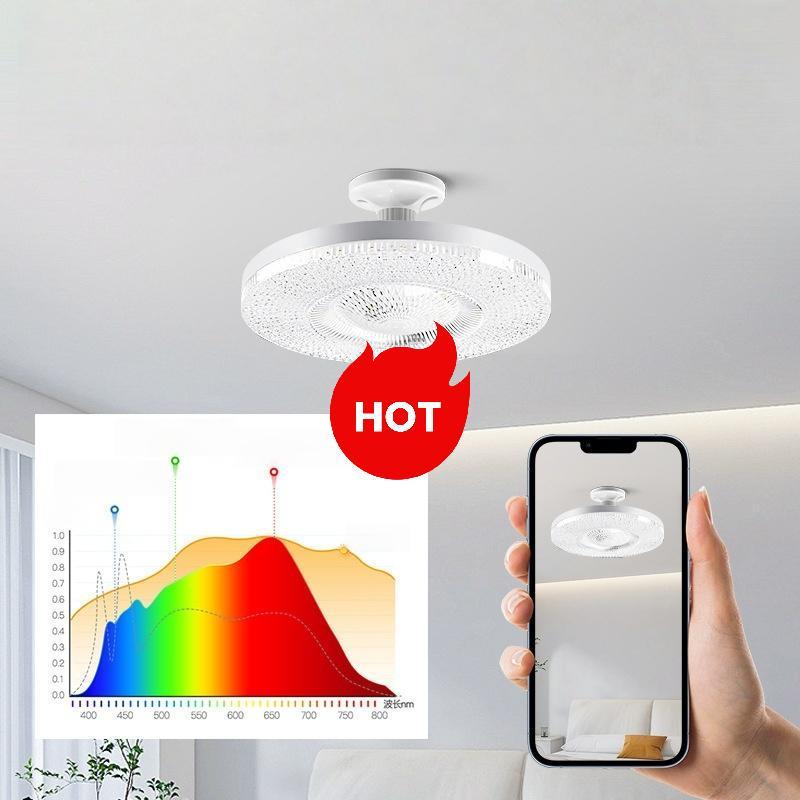 1 Đèn trần LED pha lê UFO, Bóng đèn chùm bảo vệ mắt siêu sáng E27