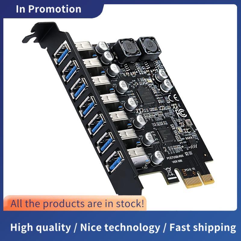 PCI Express PCI E sang 7 cổng USB 3 Bộ chuyển đổi mở rộng Hub PCI Express sang 7 cổng USB 3 Hub Bộ c