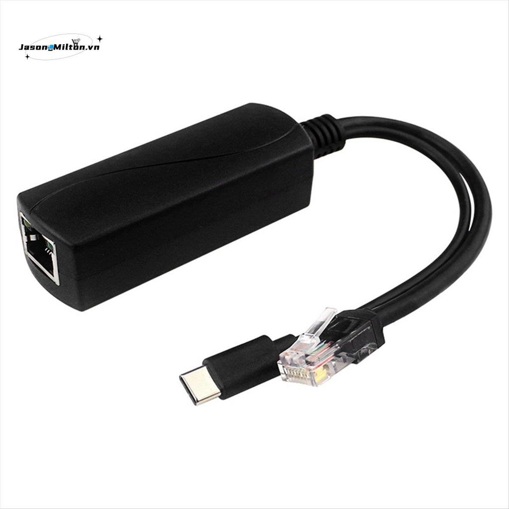 Bộ chia POE cho Raspberry Pi5 / 5 Thế hệ 5V 4A Giao diện Type-C Gigabit Ethernet Power qua Ethernet 