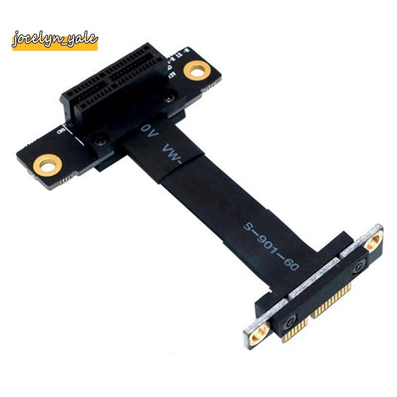 Cáp nâng PCIE X1 Dual 90 độ Góc phải PCIe 3.0 X1 sang X1 Cáp nối dài 8Gbps PCI 1X Riser Card Ribbon 