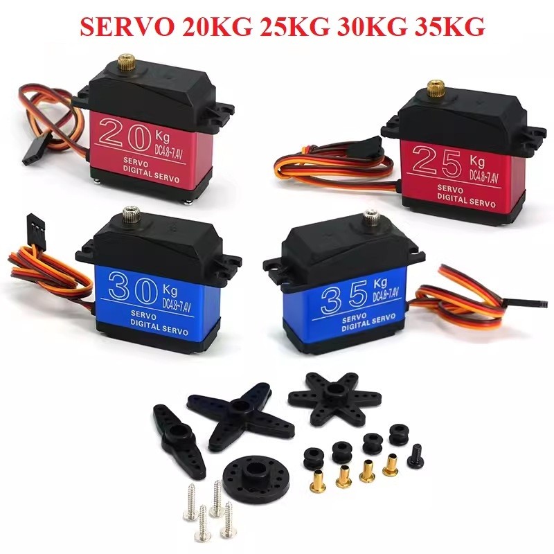 Servo Kim Loại 20KG 25KG 30KG 35KG Digital Servo Mô-men Xoắn Cao Cho Robot Arduino