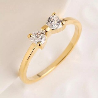 Nhẫn nơ đính cườm S99 cao cấp