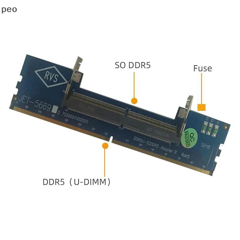 [PEO] Laptop DDR5 RAM Sang Máy Tính Để Bàn DDR5 U-DIMM Adapter Bảo Vệ Thẻ Nhớ Bộ Chuyển Đổi DDR5 Bộ 