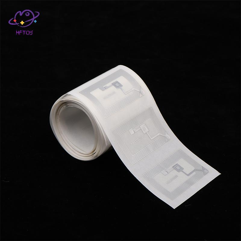 HFTOY 10 / 20 / 100 Chiếc Chip NFC Ntag213 Stier Wet Inlay 13.56 MHz Thẻ Nhãn RFID 213 Chip Tường Nh