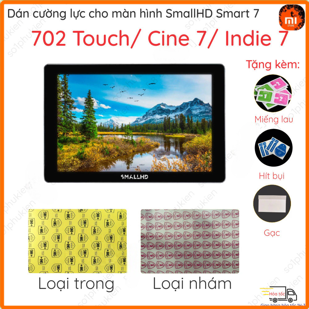 Dán màn hình cường lực cho SmallHD Smart 702 Bright Cine Indie Atomos FEELWORLD F6 F5 Plus V2 S55 V3