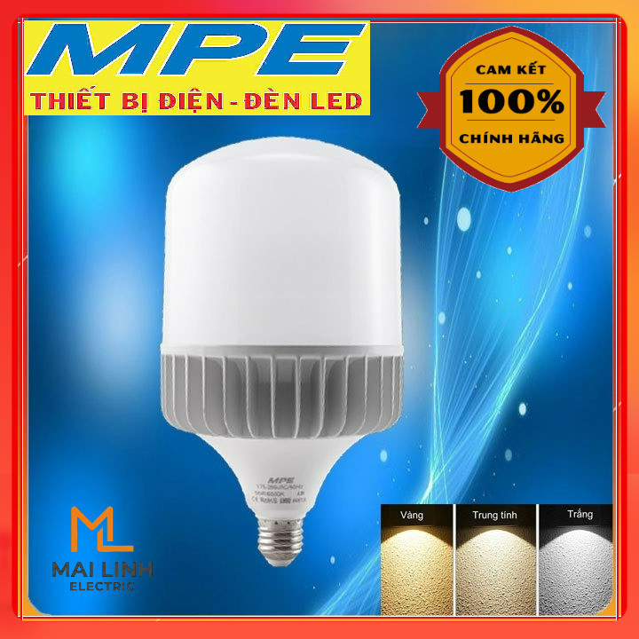 Bóng đèn Led bulb Trụ 60W 80W (Nhôm Đúc) -Đui E40 -Siêu Sáng -Tiết Kiệm điện -Tiêu chuẩn EURO |MPE C