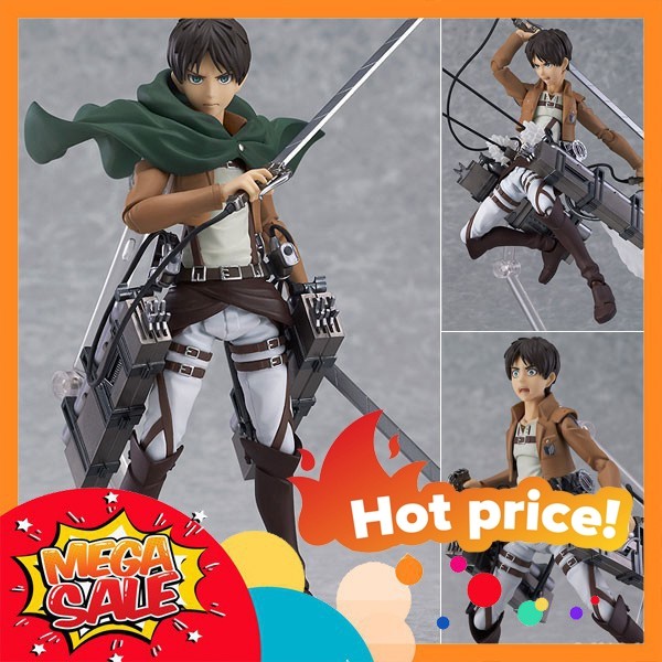 🔔GIÁ HỦY DIỆT🔔 Mô Hình Eren Yeager Attack on Titan Figma 207 Full Box Phụ Kiện