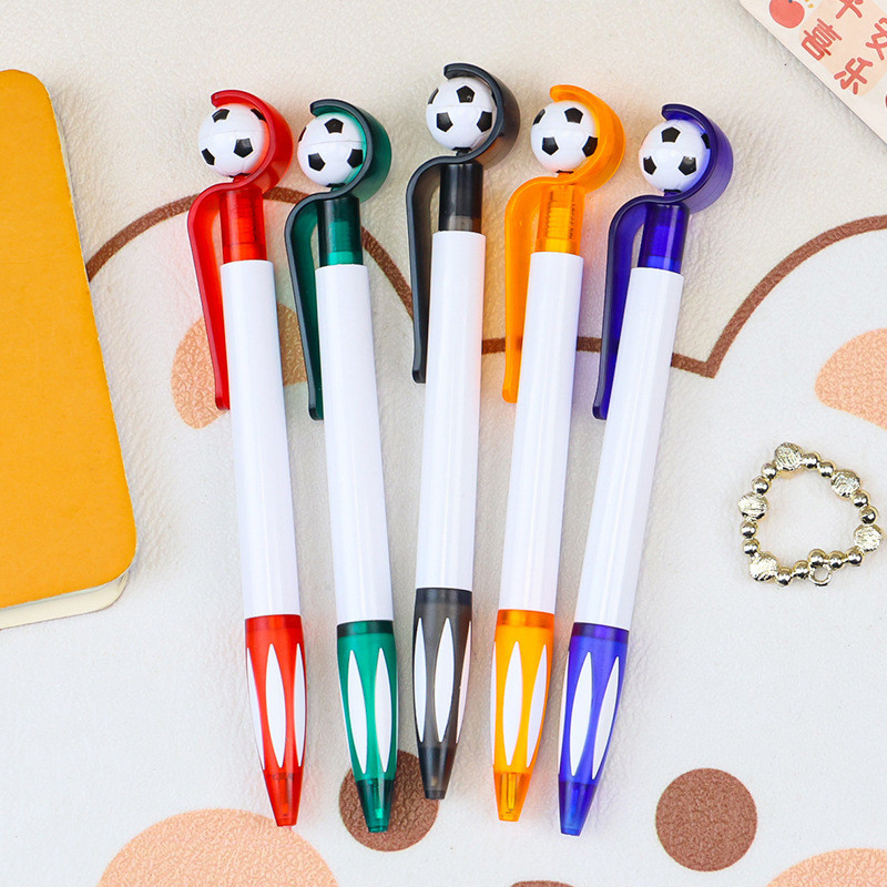 12 Chiếc Creative Spin Soccer Push Ballpoint Pen 1.0 Đen Sinh Viên Dầu Mịn Văn Phòng Chữ Ký