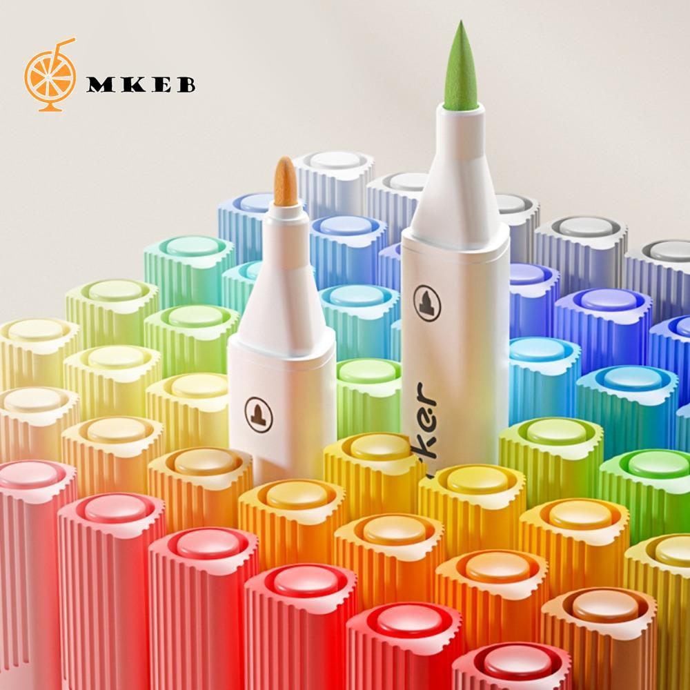MKEB Dual Tip Brush Acrylic Paint Marker, Archival Ink Hook Liner 24 / 36 / 48 / 60 / 80 Màu Bút đán