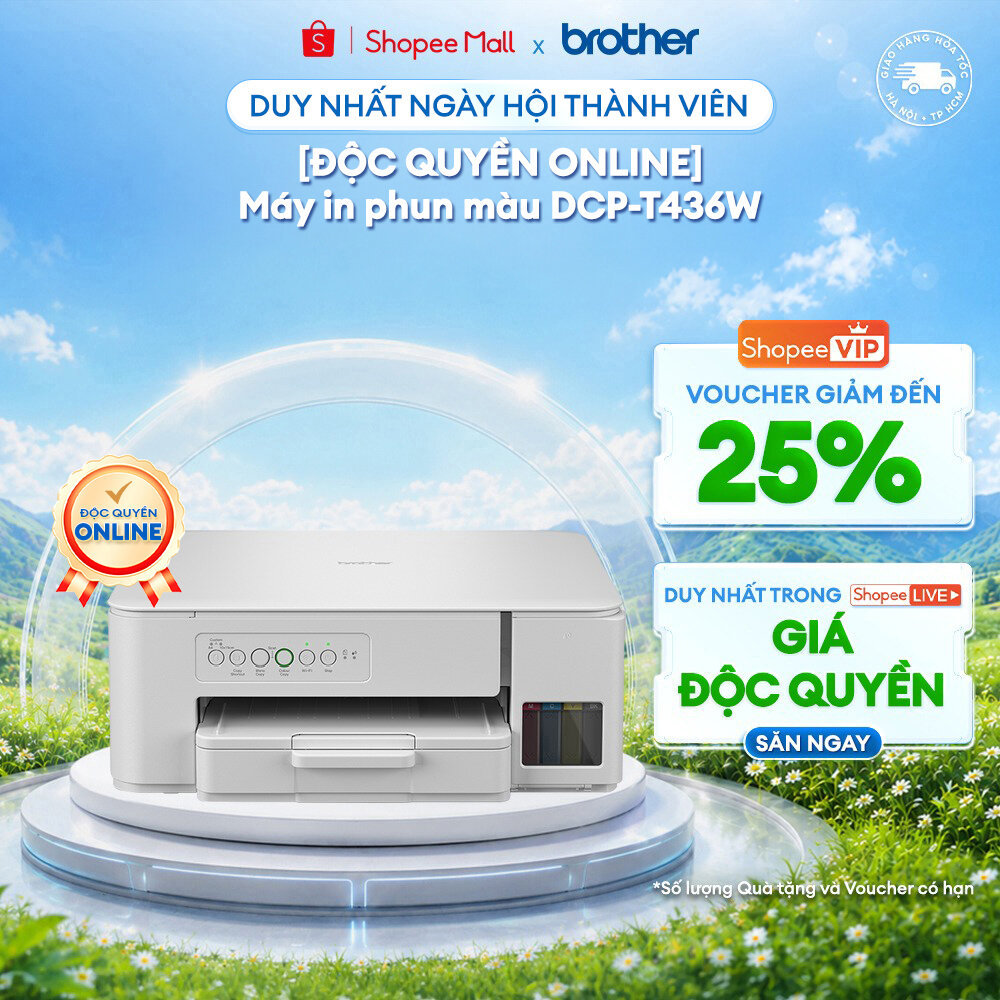 [Độc quyền online] Máy in phun màu Brother DCP-T436W