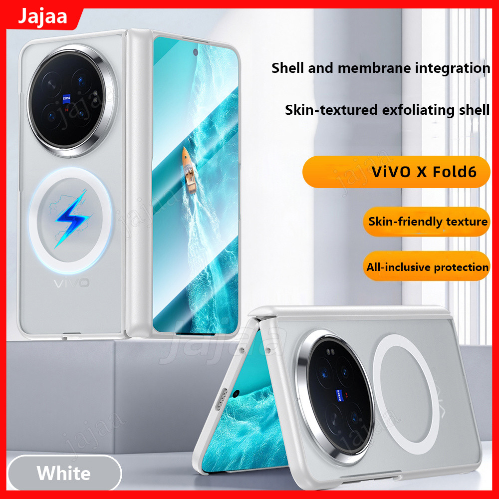 Ốp lưng mờ siêu mỏng cho Vivo X Fold6 FOLD6 Fold 6 5G Vỏ bảo vệ chống sốc sạc vòng từ tính có màng n