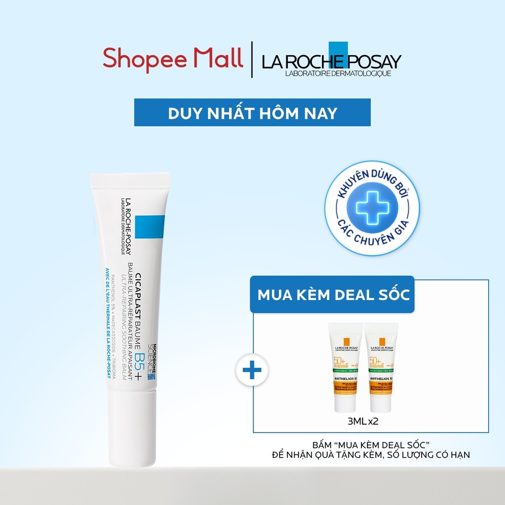 Kem dưỡng hỗ trợ làm dịu & phục hồi da La Roche-Posay Cicaplast Baume B5+ 15ml