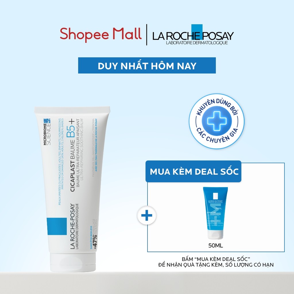 Kem Dưỡng Ẩm & Phục Hồi Đa Năng La Roche-Posay Cicaplast Baume B5+ (100ml) giúp phục hồi da sau 1 lầ