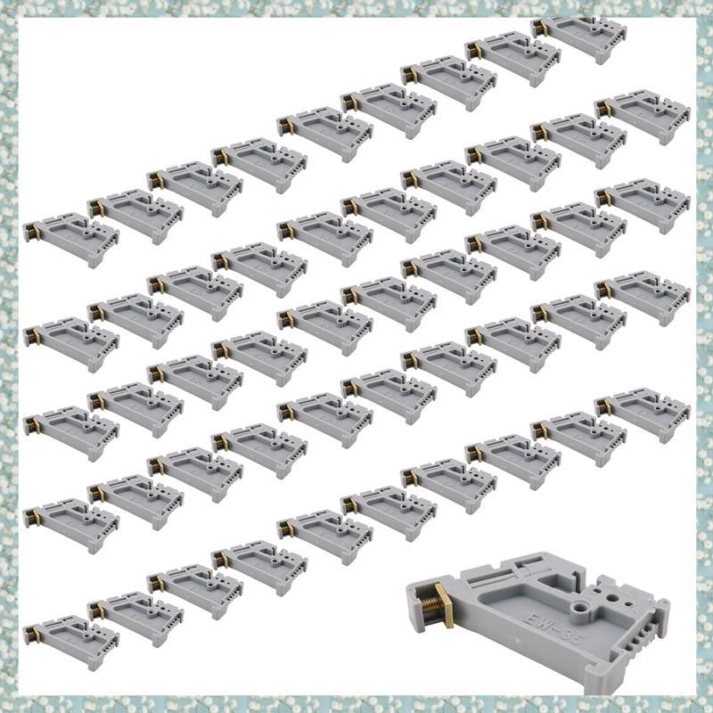 [h5bl3j6wj.ph] 50 Cái 35mm DIN Rail Terminal Block End Stopper Mounting Clip