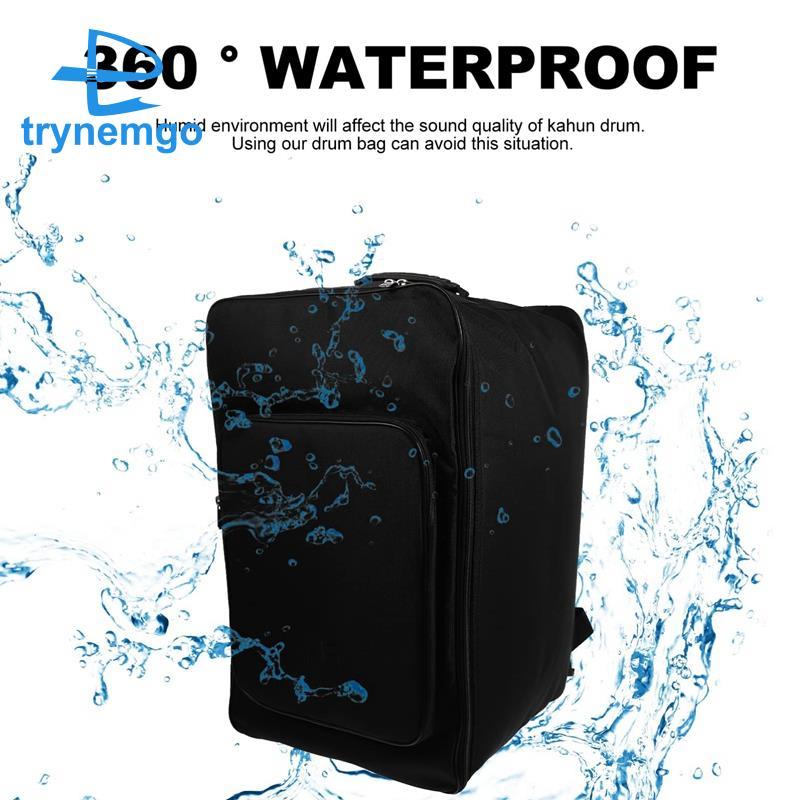 1 Túi Cajon Ba Lô Cajon Màu Đen 31.5x53CM Túi Đệm Có Tay Cầm Và Dây Đeo Vai, Phụ Kiện Cajon