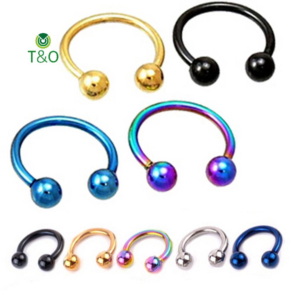 T & O 1 Cái Nhẫn Mũi Giả Môi Tai Mũi Kẹp Trên Giả Xuyên Mũi Môi Vòng Bông Tai