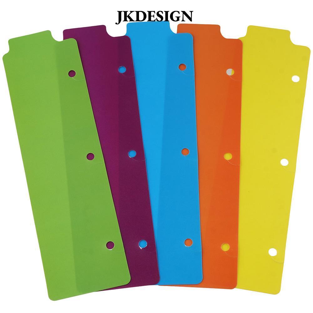 JKDESIGN Binder Divider, 3 vòng Dấu trang đầy màu sắc, 5 chiếc Notebook Nhựa Mini Index Divider Văn 