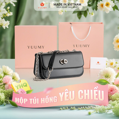 Bộ hộp quà YUUMY (Túi đeo chéo nữ YUUMY YN254 + Hộp quà YHQ2 + Túi giấy YTG2 + Túi rút BVR3838 + Thiệp cảm ơn YBT1)
