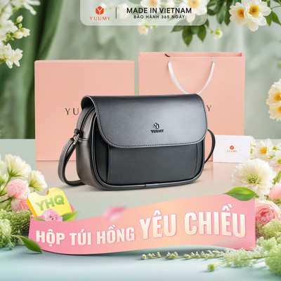 Bộ hộp quà YUUMY (Túi đeo chéo nữ YUUMY YN332 + Hộp quà YHQ2 + Túi giấy YTG2 + Túi rút BVR3838 + Thiệp cảm ơn YBT1)