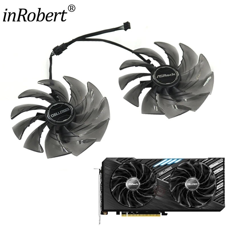 AR​Quạt Card Video X7600XT CF1010H12S Cho Asrock RX 7600 XT CHALLENGE Card Đồ Họa Thay Thế Quạt Có V