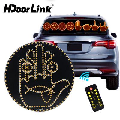 HdoorLink Điều Khiển Từ Xa Đèn Led Vui Vẻ Cử Chỉ Đèn Nội Thất Ô Tô Phía Sau Kính Chắn Gió LED Tay Cử Chỉ Ký Cảnh Báo Đèn Phanh
