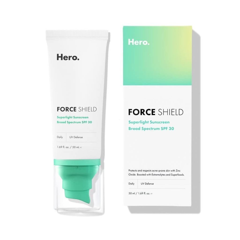 HeroCoeticsForceShieldUltra-LightSunscreenSPF30-DailyLightSunscreenSuitableforFacialandAcne-Contains