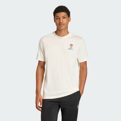 adidas Phong cách sống ÁO THUN BÓNG RỔ GRAPHIC EARTH DAY Nam trắng KB4908