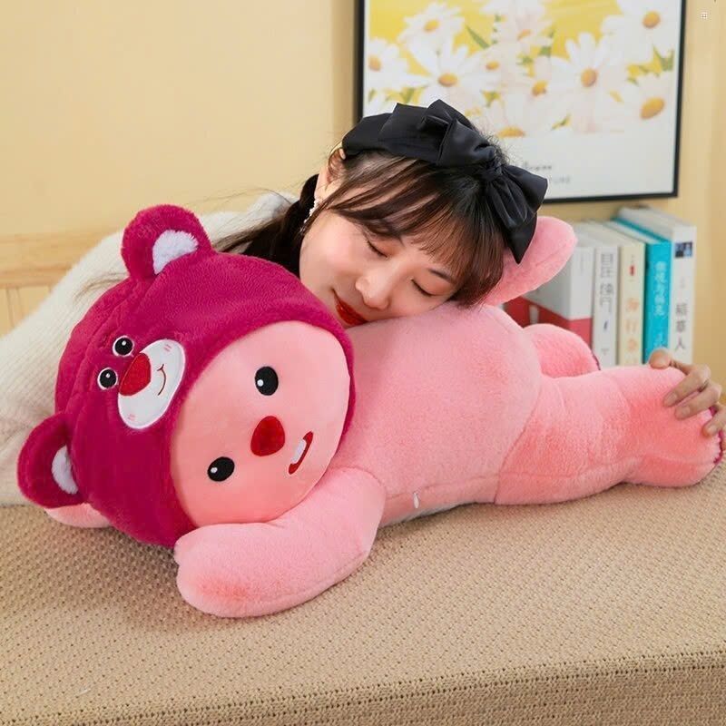 Gấu Bông Hama Loopy Cosplay Gấu Dâu Nằm Dài-Thú Nhồi Bông Gấu Loopy Cao Cấp  HM